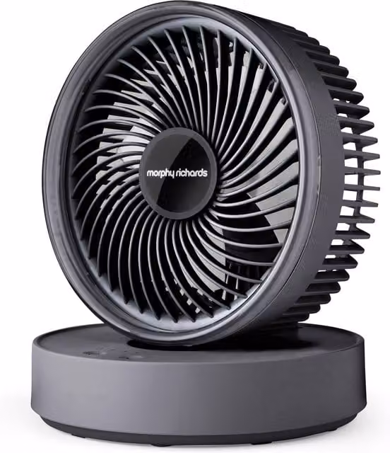 Morphy Richards Mini USB Oscillating Fan, Grey, W/D/H: 15.24 x 15.24 x 15.24 cm