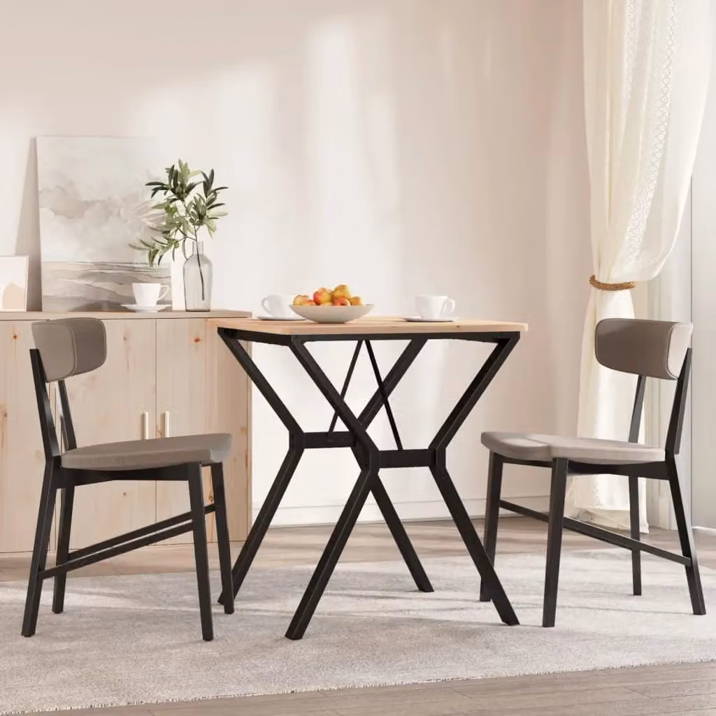 Berkfield Home Y-Frame Dining Table Legs in Black Cast Iron, W/D/H: 60 x 60 x 73 cm – 1