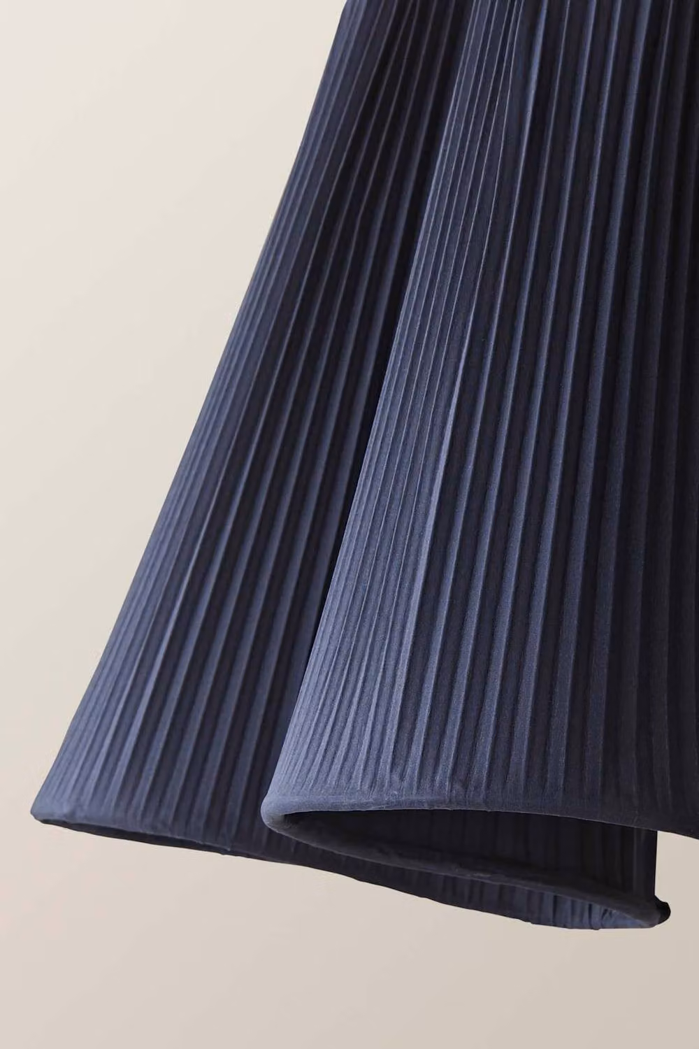 ValueLights Jemima Pleated Scalloped Easy Fit Fabric Lamp Shade in Dark Navy Blue – 2