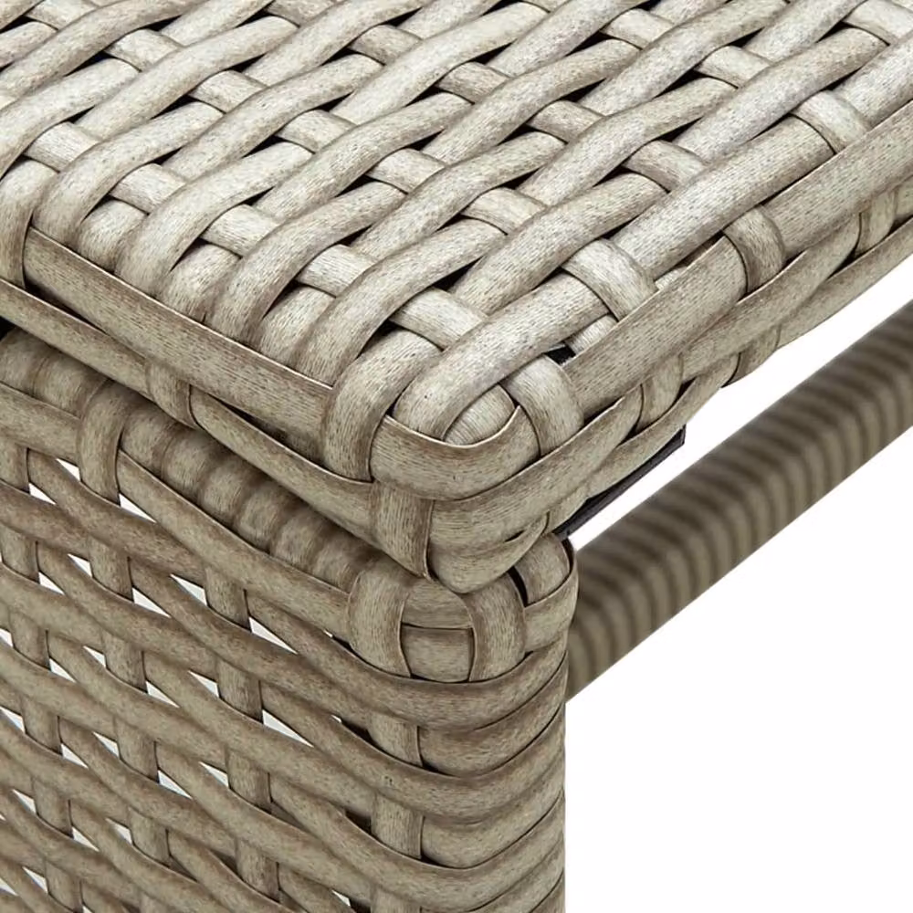 Berkfield Home Beige Poly Rattan Coffee Table W/D/H: 70 x 40 x 38 cm – 2