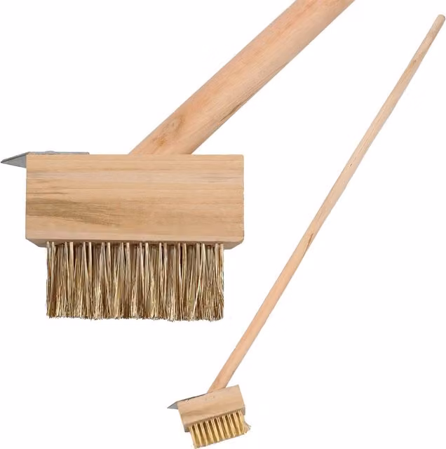 Harbour Housewares Wooden Long Handle Weed Brush in Brown, Length: 120 cm – 1