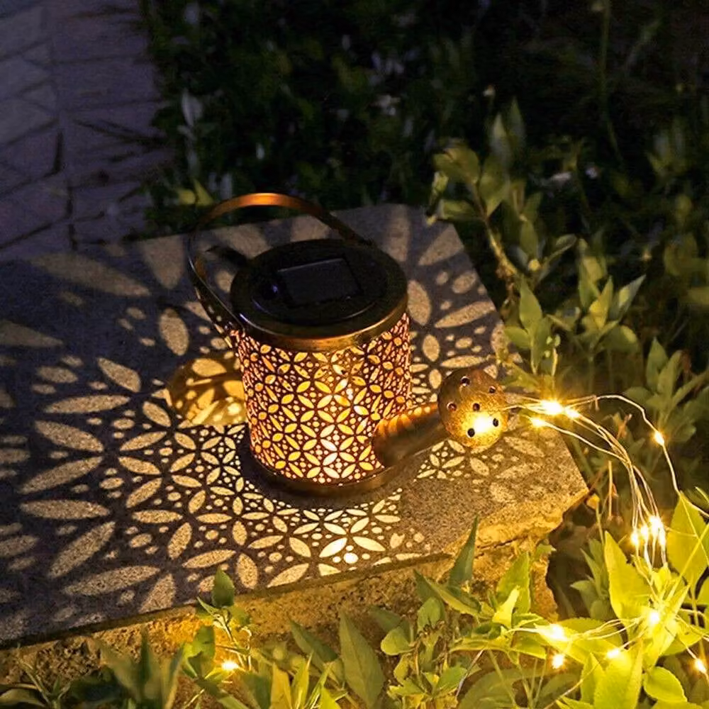 EONLION Solar Powered LED String Light Watering Can in Bronze, 100 cm – 3