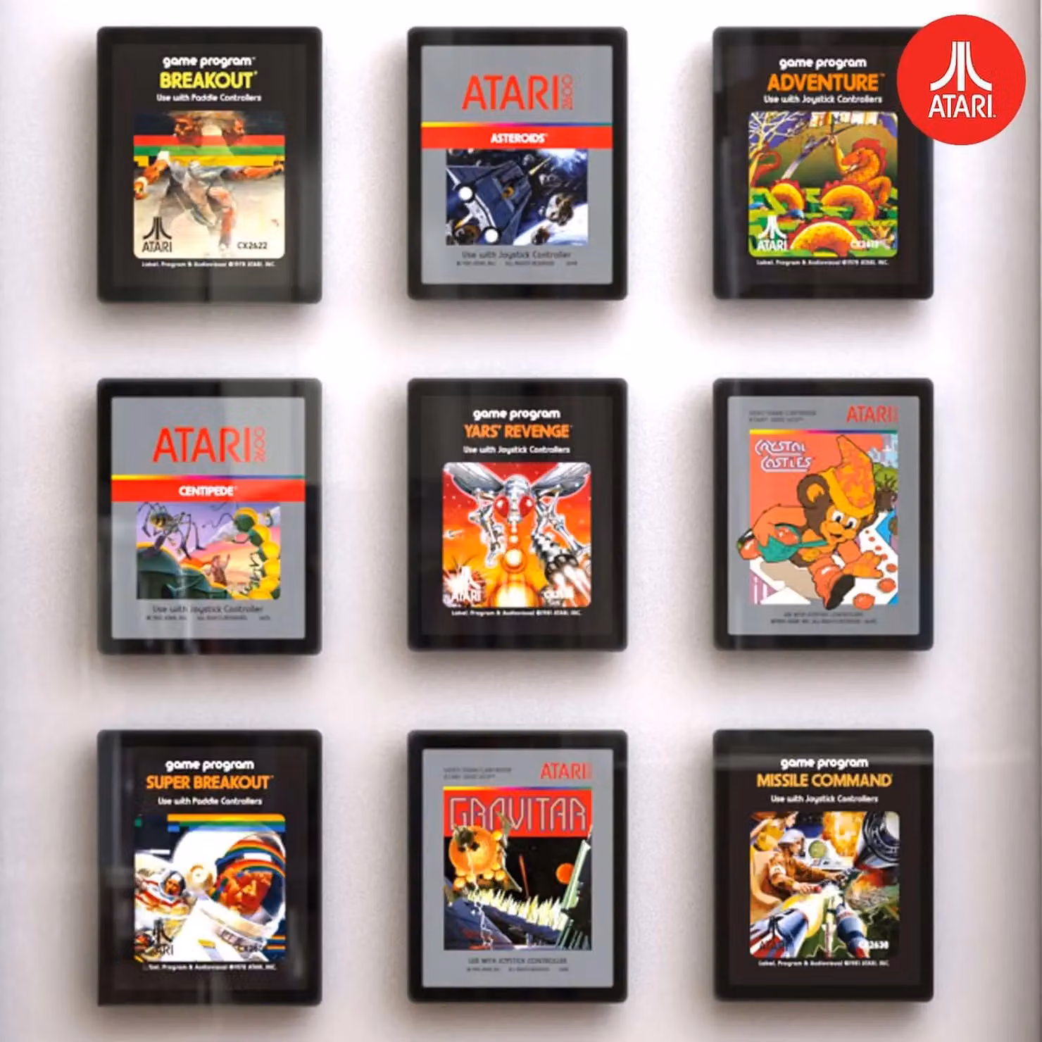 Thumbs Up Official Atari 3D Wall Art Cartridge Collection in Black – 2