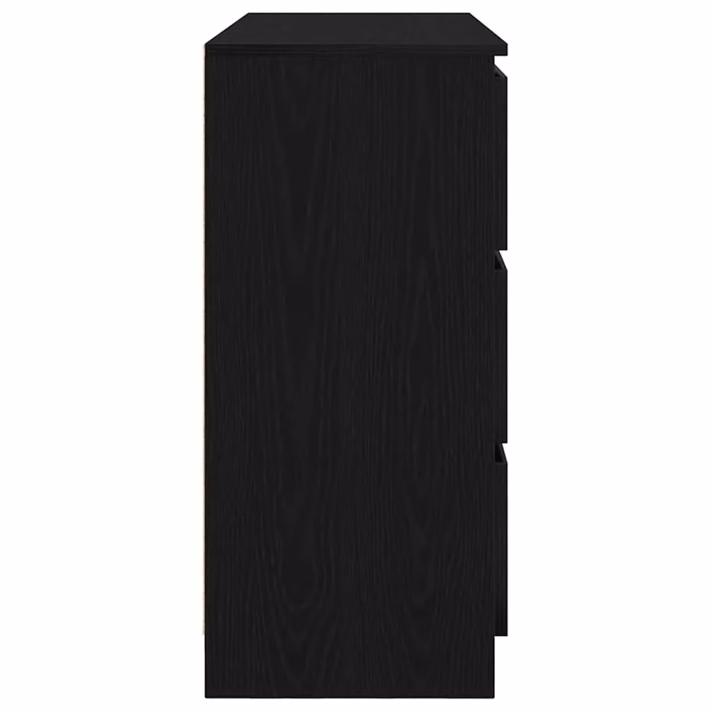 Berkfield Home Black Oak Sideboard in MDF, W/D/H: 100 x 35 x 76 cm – 3