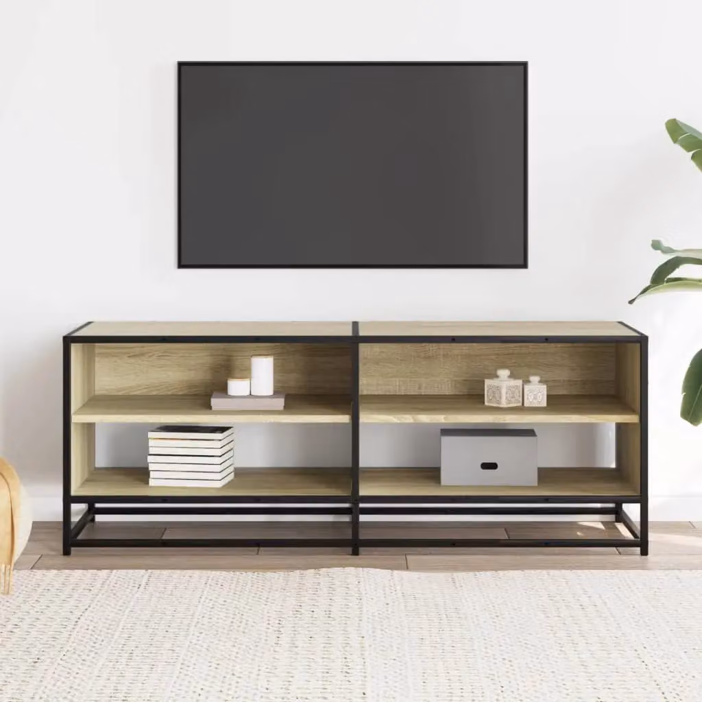 Berkfield Home Industrial Style TV Cabinet in Sonoma Oak Brown, W/D/H: 120.5 x 40 x 46 cm – 3
