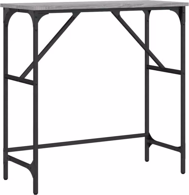 Berkfield Home Console Table in Grey Sonoma, W/D/H: 75 x 32 x 75 cm