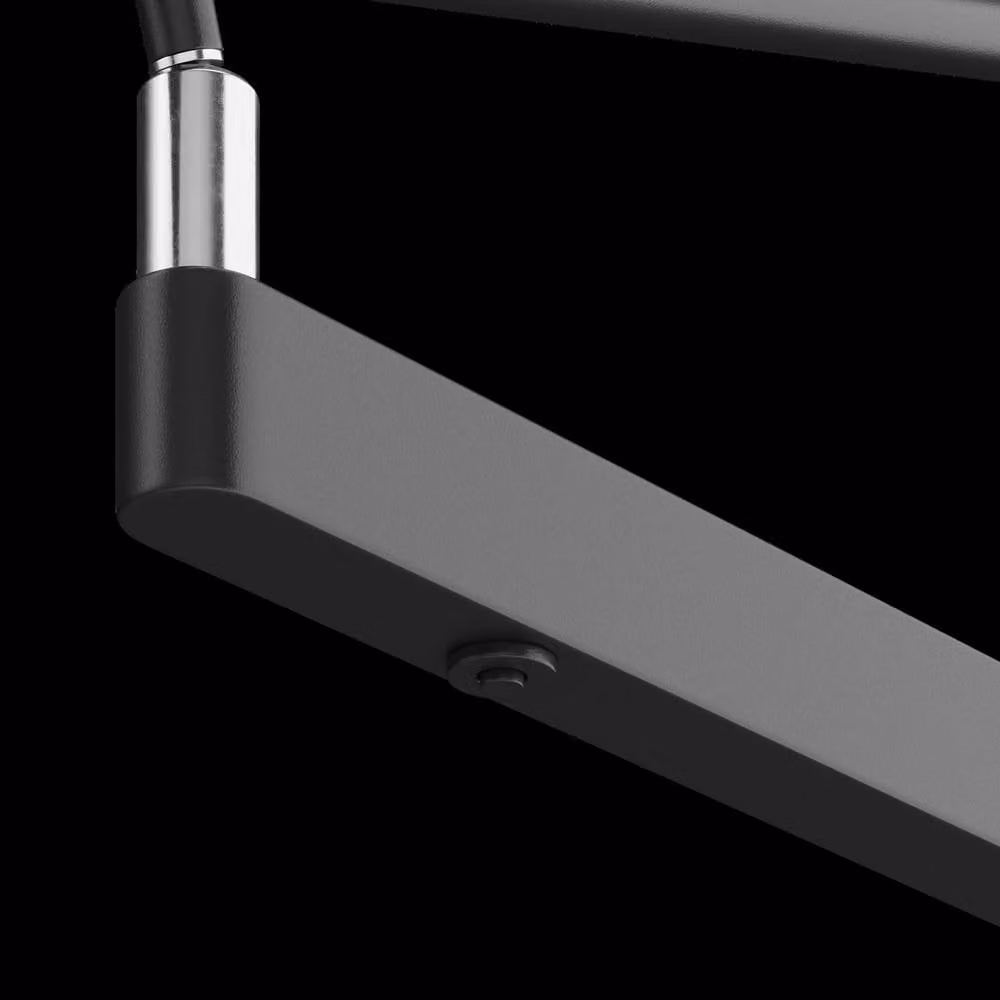 Maytoni Fad Modern Dimmable Integrated LED Wall Lamp in Black with 3000K Warm White Light