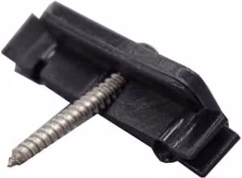 PBSL Group Black Woodgrain Grooved Composite Decking Plastic Clips with Stainless Steel Screws