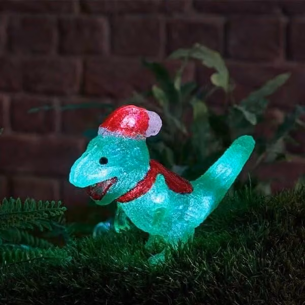 Marco Paul Dinosaur Christmas Lights - Green Novelty LED Battery Operated Lights – 1