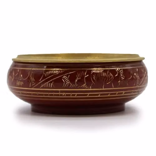 KDMD Chakra Charcoal Incense Jar Root in Red and Gold
