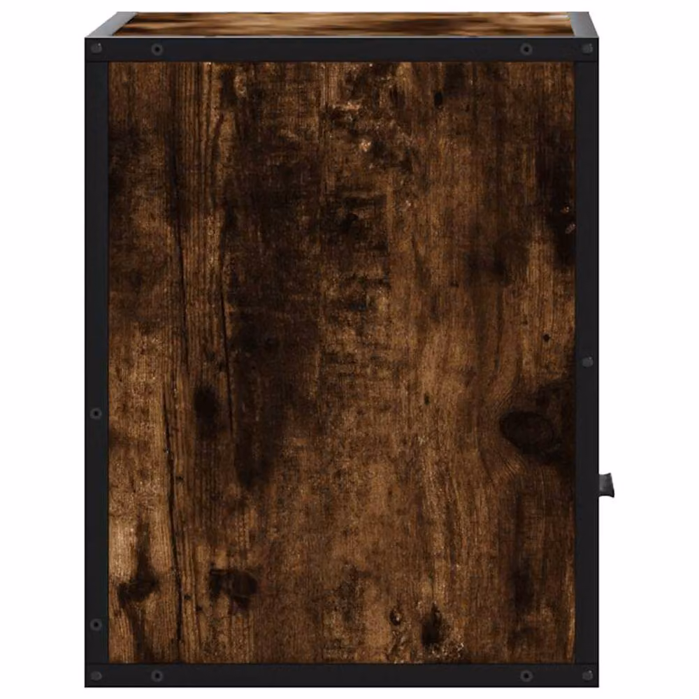 Berkfield Home Set of 2 Wall-mounted Bedside Cabinets, Smoked Oak Brown, W: 40 cm, D: 31 cm, H: 39.5 cm – 3
