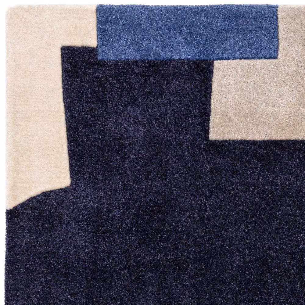 The Rug Shop UK Blue Modern Abstract Easy to Clean Polyester Area Rug W: 200 cm, D: 290 cm – 4