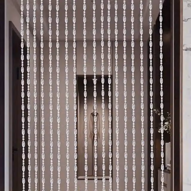 EONLION Clear Acrylic Crystal Beaded Hanging Curtain for Doors and Windows, Height: 100 cm
