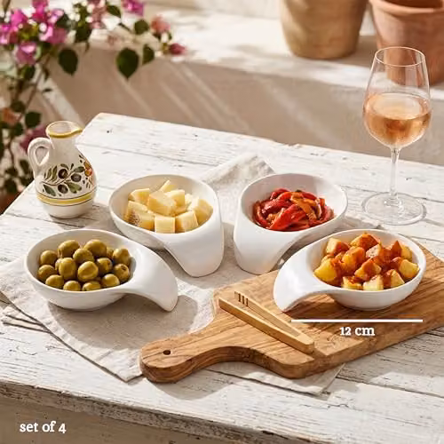 Orsina Set of 4 White Porcelain Dip Bowls – 2