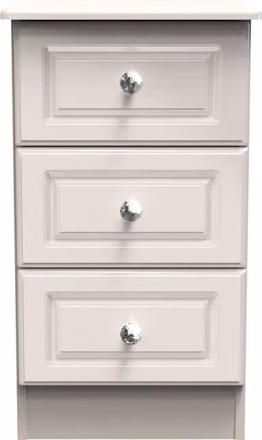 Ready Assembled 2 U Stratford 3 Drawer Bedside Cabinet in Taupe/Beige – 1