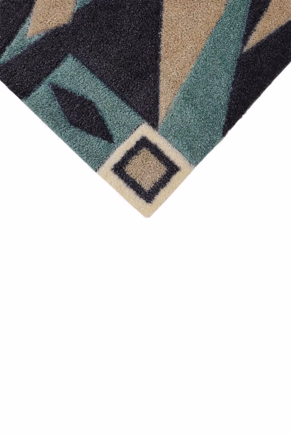 JVL Solemate Art Deco Hand Carved Door Mat, Turquoise and Multicolour, W: 57 cm, D: 100 cm – 3