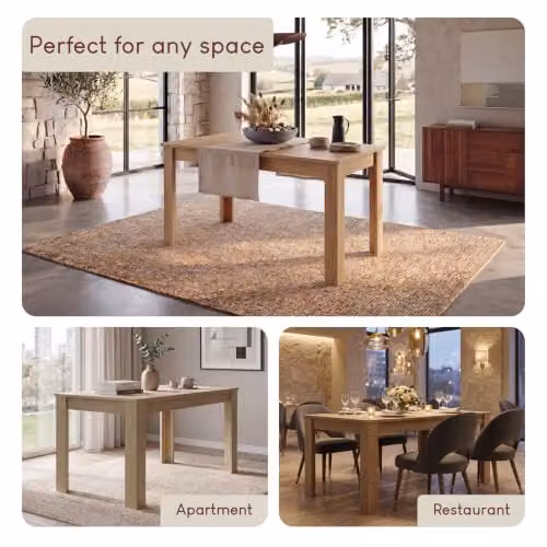 Vida Designs Medina Rectangular Dining Table, Brown, W/D/H: 117 x 76 x 74 cm – 4