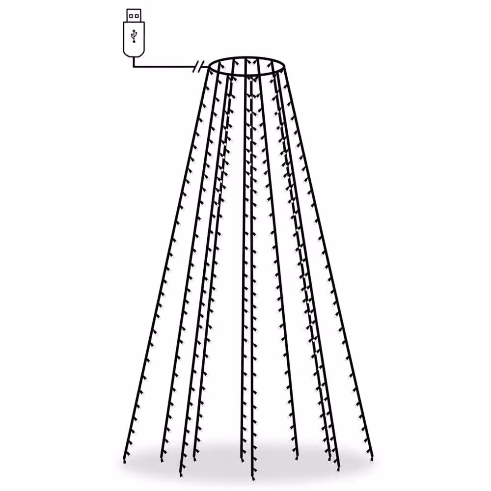 Berkfield Home Christmas Tree Net Lights with 250 Cool White LEDs, 250 cm, Green – 2