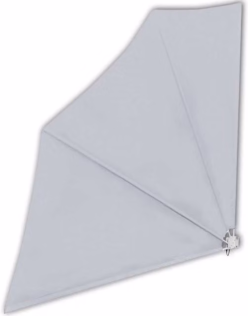Berkfield Home Durable Collapsible Balcony Side Awning in Grey, W/D/H: 140 x 140 x 140 cm