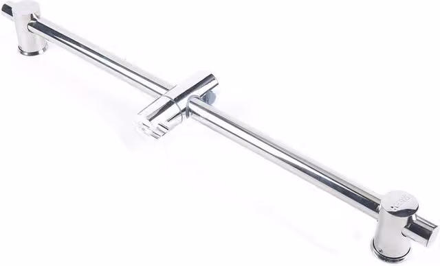 Kelvenix Silver Stainless Steel Shower Head Holder Bracket Slider Riser Rail with Adjustable Height, W: 52 cm, H: 1000 cm