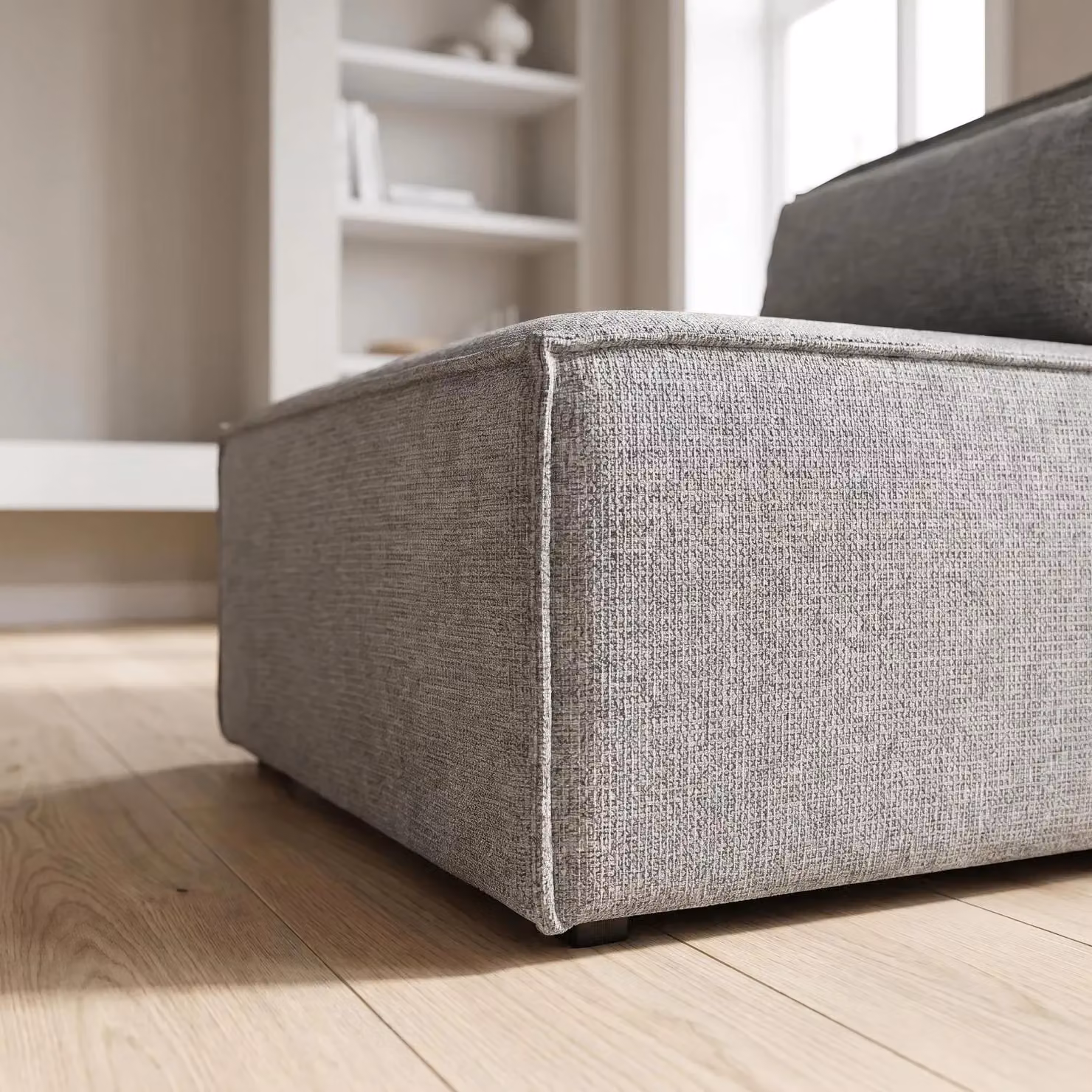 Abakus Direct Doris Basket Weave Single Seat Modular Sofa in Grey – 2