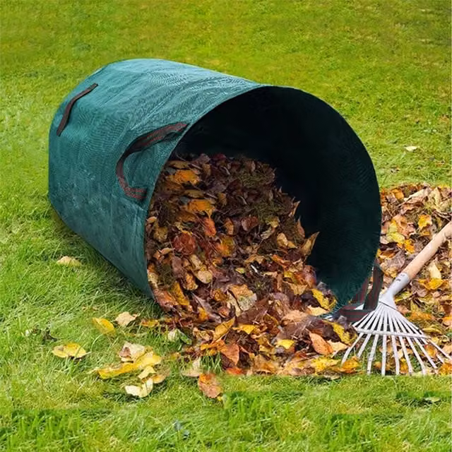 Komore 3 Pack Large Capacity Thickened Green Garden Waste Bags, 272l