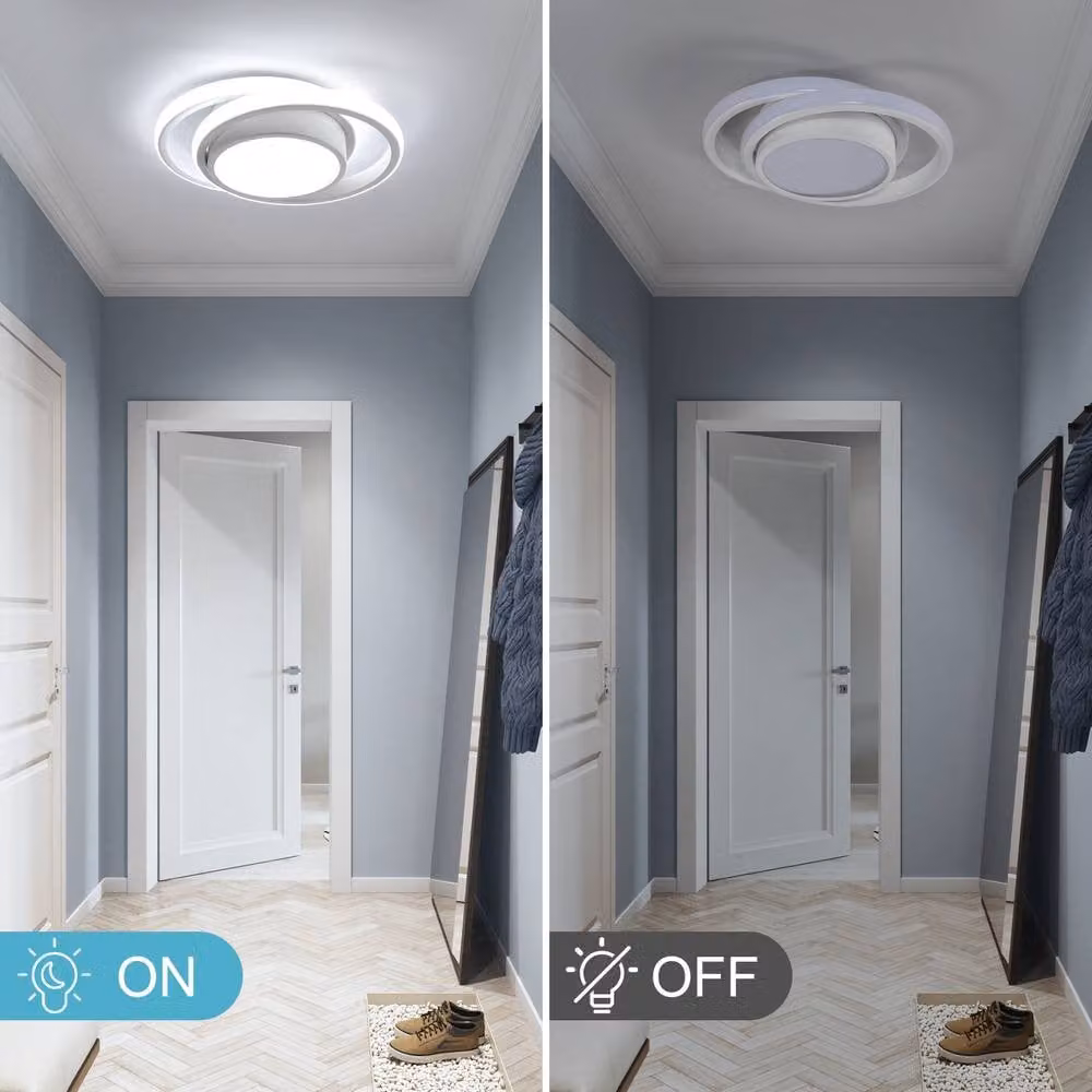 Pheashine Modern Round LED Ceiling Light, 32W, White, Cool White Light, Diameter: 27 cm – 2