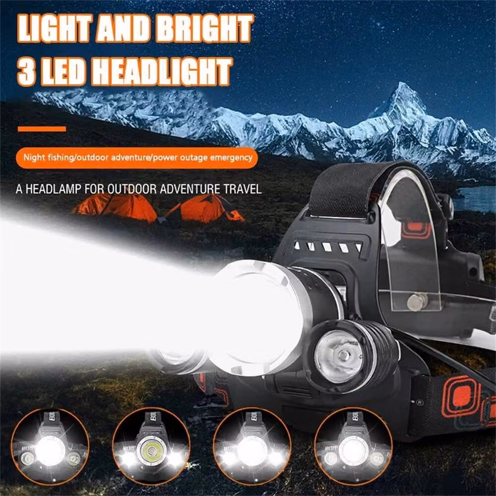 NESTLUNE Super Bright Waterproof LED Head Torch in Black – 2