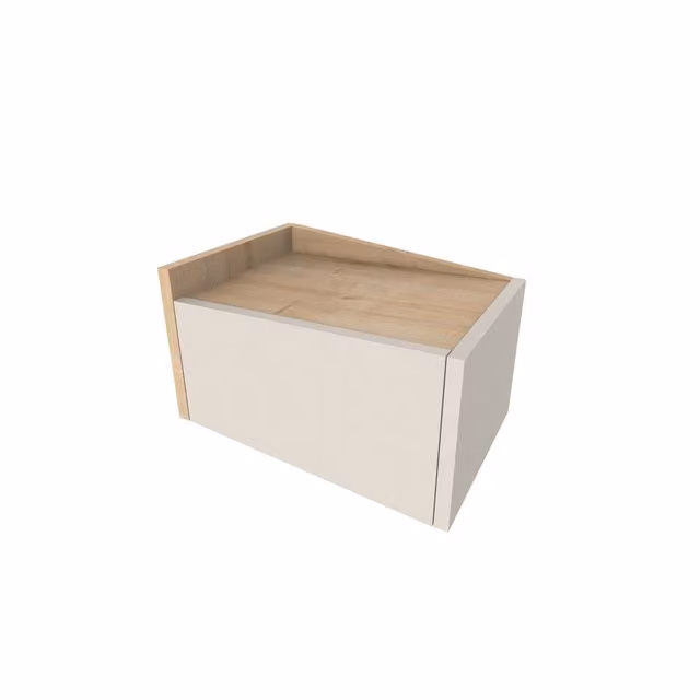 Decortie Diago Left Hand Wall Mounted Bedside Table in White