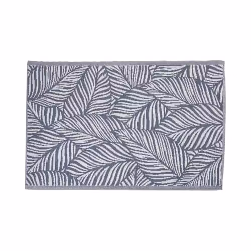 Jack Stonehouse Classic Pattern Woven Outdoor Floor Rug, Grey Floral, W: 120 cm x D: 120 cm x H: 1 cm – 2