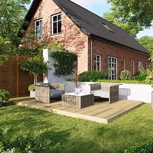 Powersheds Premium Wooden Decking Kit in Brown