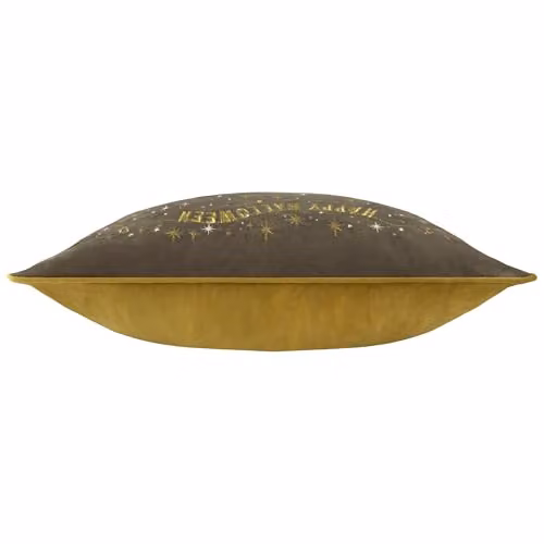 Furn Halloween Pawty Rectangular Piped Velvet Cushion, Multicolour and Gold, W: 50 cm, H: 30 cm, D: 30 cm – 2