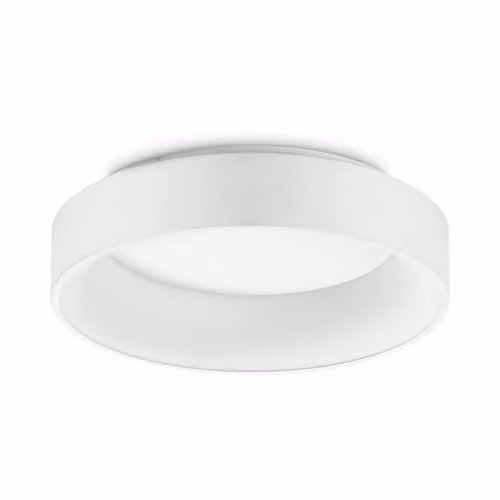 Netlighting Ziggy Round LED Semi Flush Ceiling Light, White, Diameter: 45 cm, 3000K Warm White