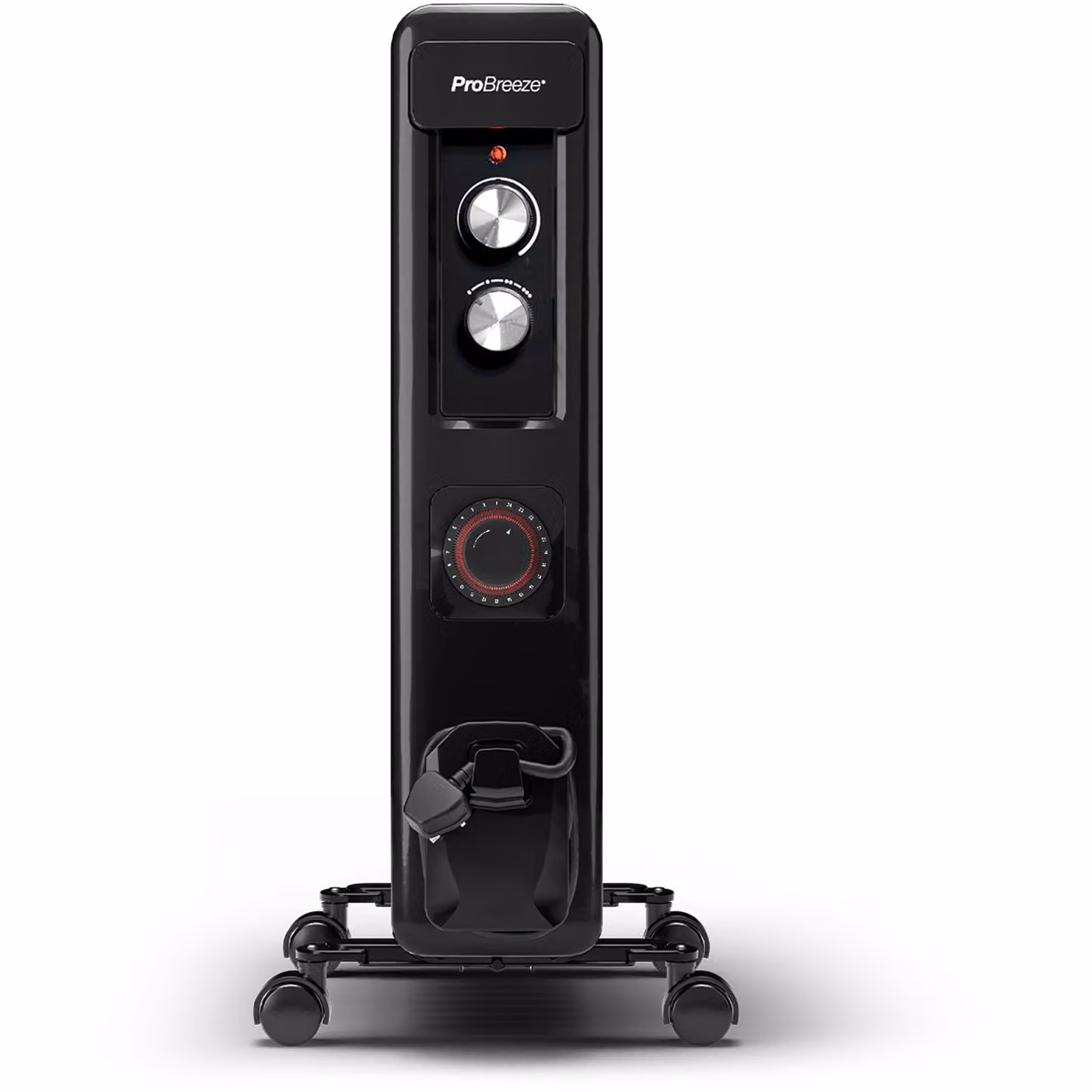 Pro Breeze 2500W Compact Oil Filled Radiator with Thermostat Control, Black – 4