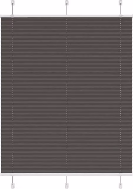 Berkfield Home Single Pleat Black Polyester Semi-Transparent Corded Blind W: 105 cm, H: 100 cm