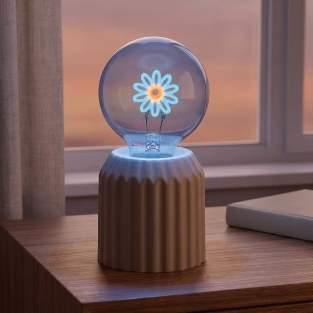 Garden Greatness Bloom Floral Multicolour LED Neon Effect Tabletop Lamp