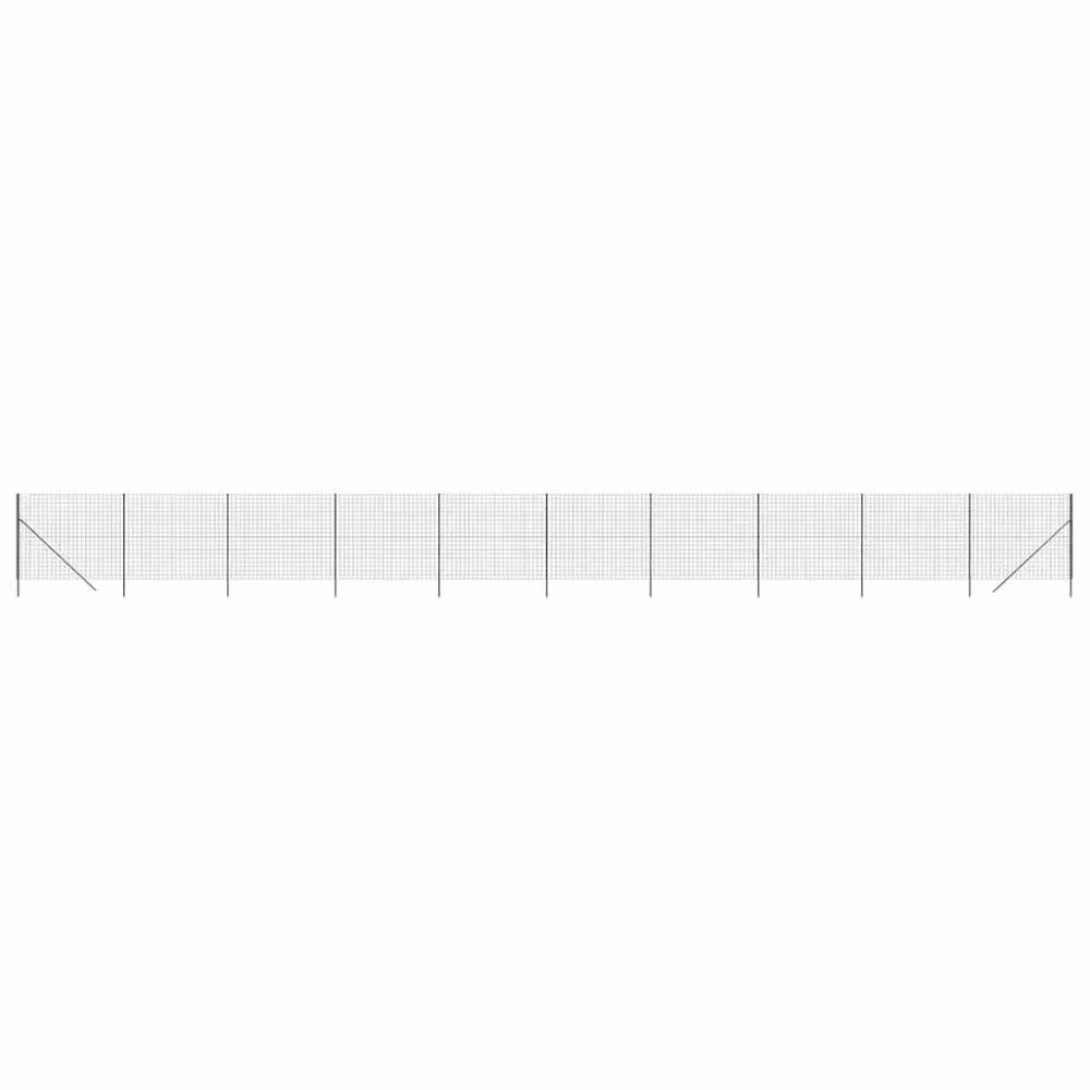 Berkfield Home Durable PVC Coated Galvanised Steel Wire Mesh Fence in Anthracite and Black, H: 220 cm x W: 25 m – 2