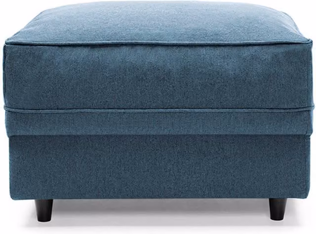 Abakus Direct Darcy Rectangular Upholstered Footstool in Petrol Blue