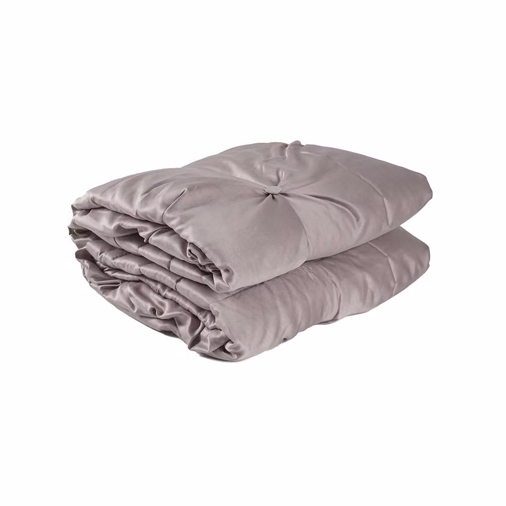 Voltico Quilted Buttoned Bedspread in Petrol, Purple and Silver, W: 140 cm, L: 200 cm – 2