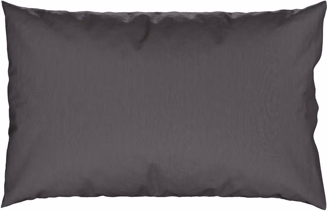 Bedeck of Belfast 200 Thread Count Cotton Percale Plain Dye Standard Pillowcase, Grey