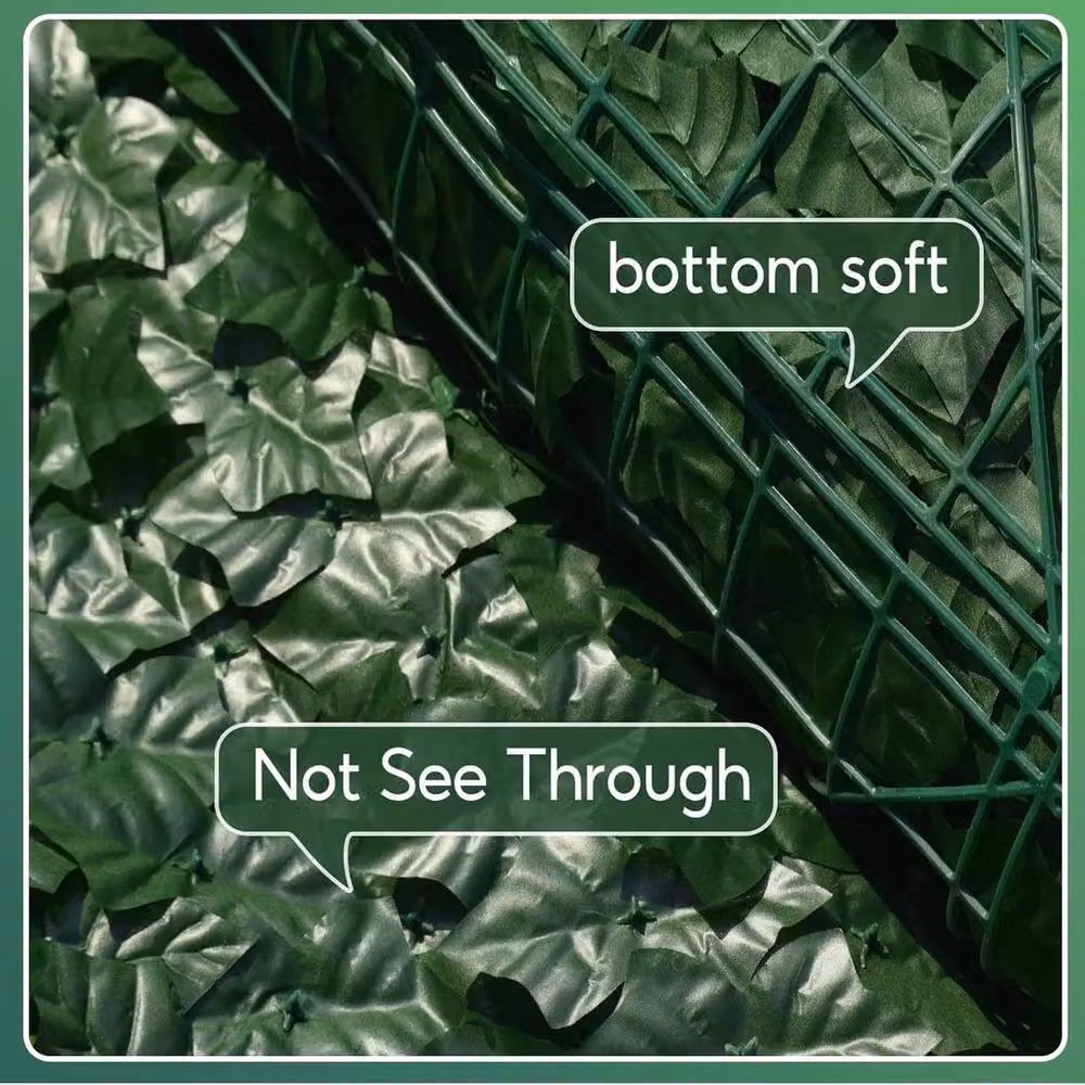 EONLION Green Artificial Potato Leaf Hedge, Width: 100 cm – 3