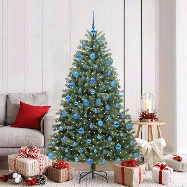 Berkfield Home Green Artificial Hinged Christmas Tree, Height: 180 cm – 1