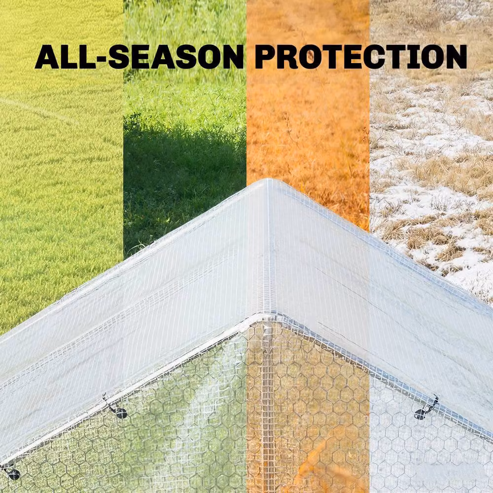 Outsunny Waterproof White PE Tarpaulin – 4
