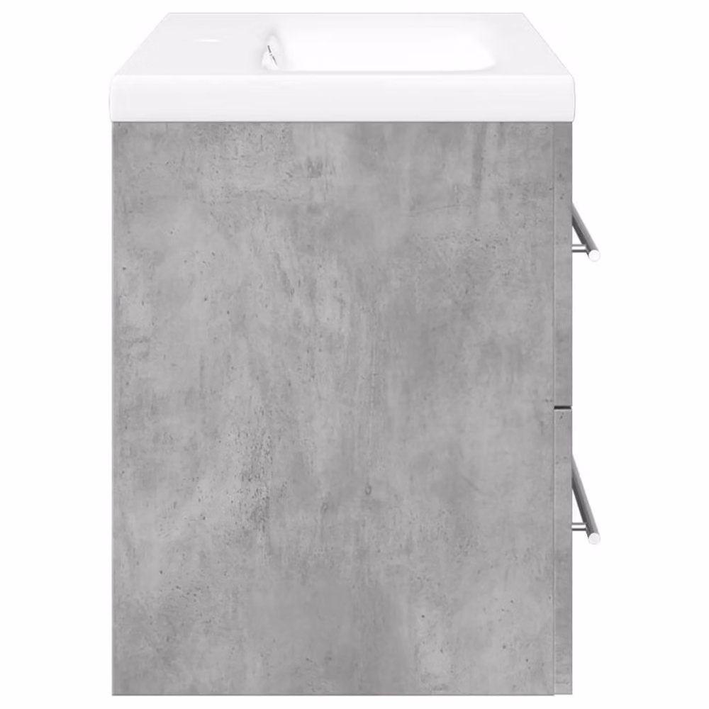 Berkfield Home 2 Piece Modern Bathroom Vanity Unit Set in Grey and White, W/D/H: 60.0 x 38.5 x 48.0 cm – 2