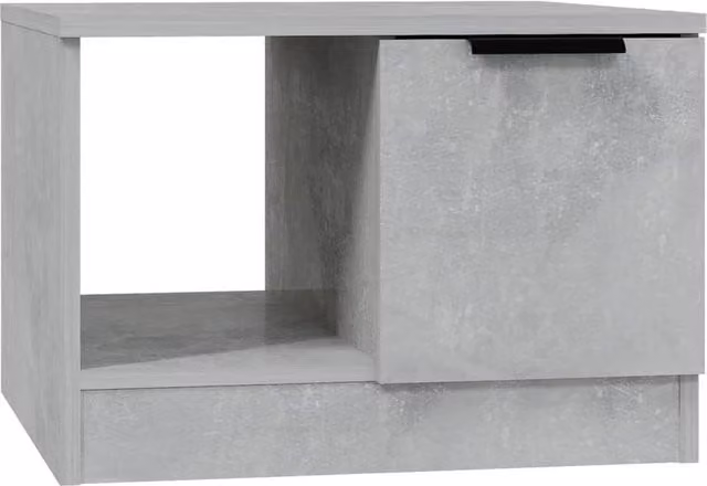 Berkfield Home Modern Square Coffee Table in Concrete Grey, W/D/H: 50 x 50 x 36 cm
