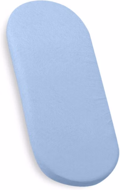 My Little World Blue Stretch Terry Fitted Baby Sheets, Depth: 35 cm