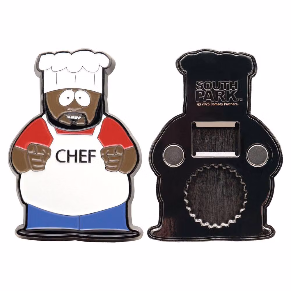 FaNaTtik South Park Chef Metal Magnetic Bottle Opener, Multicolour, W: 9 cm, H: 6.2 cm – 3