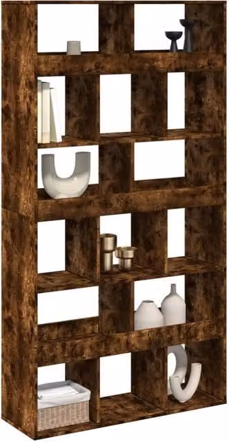 Berkfield Home Smoked Oak Room Divider in Brown, W/D/H: 100 x 33 x 187.5 cm – 1