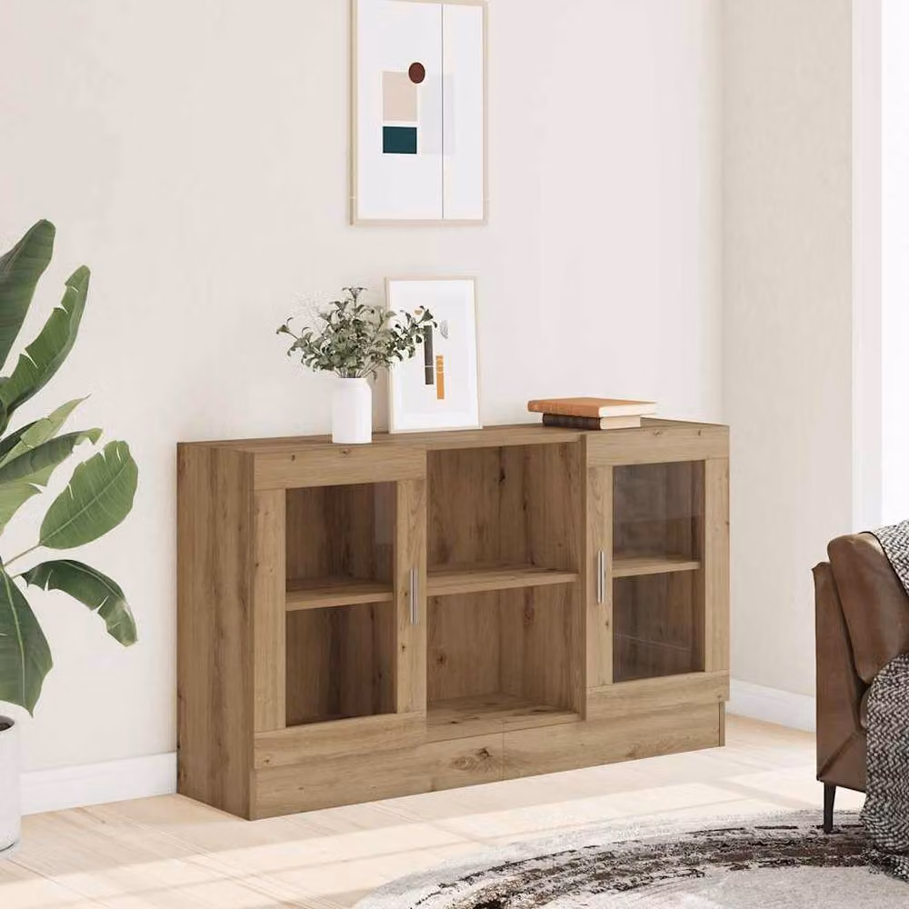 Berkfield Home Artisan Oak Sideboard in Brown, W/D/H: 120 x 30.5 x 70 cm – 2