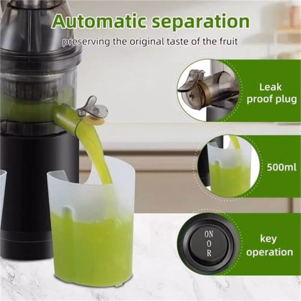 Nordara Black Slow Masticating Electric Juicer Machine with Dishwasher Safe Parts – 4